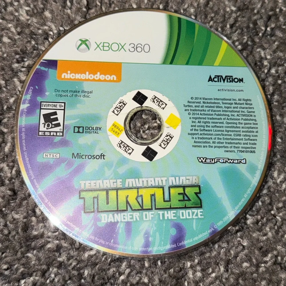 Microsoft Xbox 360 Nickelodeon Teenage Mutant Ninja Turtles Danger Of The Ooze G